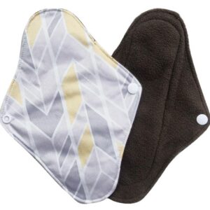 Black Extended Liners - pair showing colorful pattern and dark absorbent sides